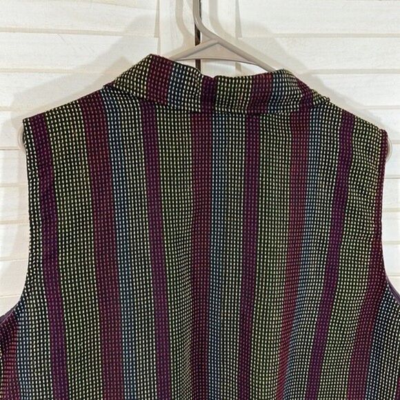 Patchwork Paisley Vest Size XL 90s Mixed Media - Picture 6 of 10